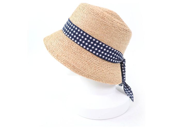 Miu Miu Cappello in rafia a quadri MIUMIU 5HC307 - vista 4