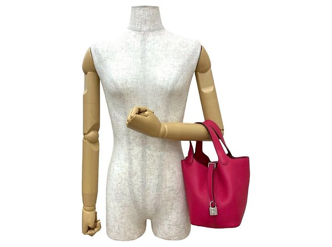 Borsa Hermès Picotin Lock PM in rosa - vista 2