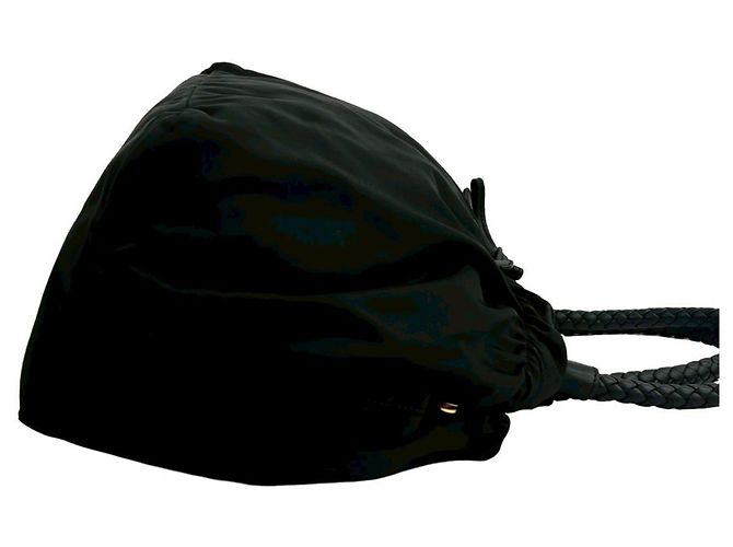 Prada Tessuto Nylon and Leather 2-Way Shoulder Bag Black - view 5