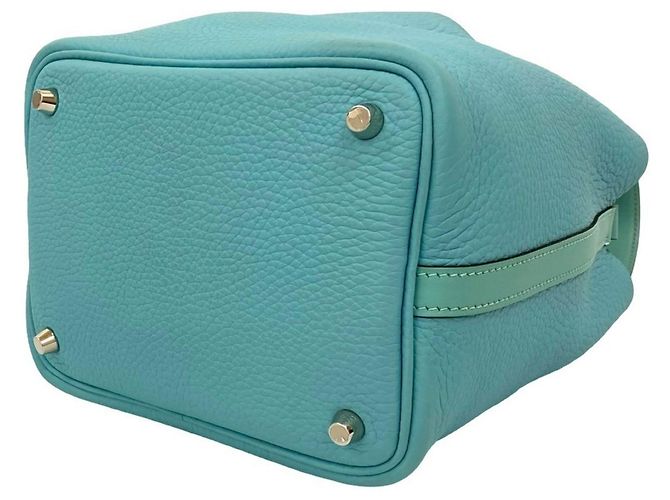 Bolso Hermès Picotin Lock PM en azul claro - vista 8