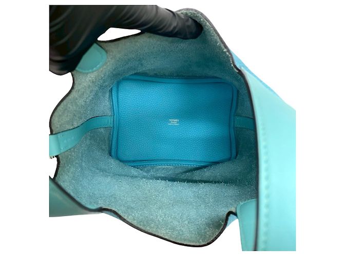 Bolso Hermès Picotin Lock PM en azul claro - vista 9