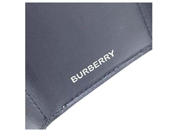 Burberry Karomuster Dreifach-Wallet Schwarz Beige - Ansicht 11