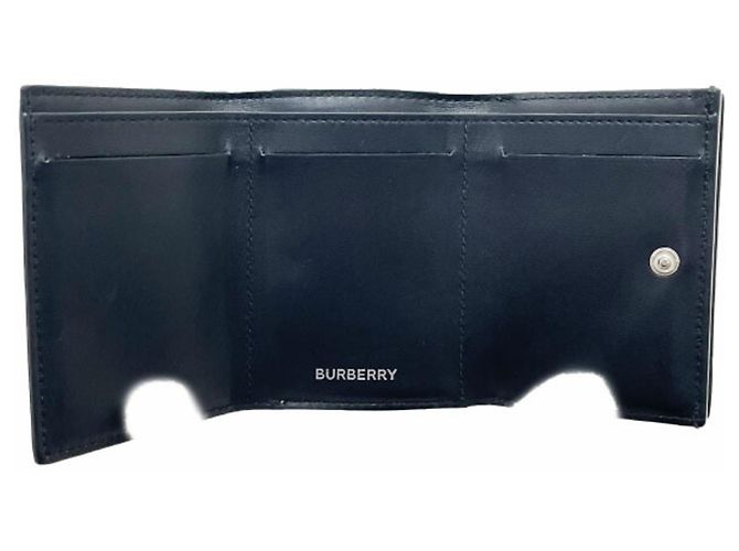 Burberry Karomuster Dreifach-Wallet Schwarz Beige - Ansicht 9