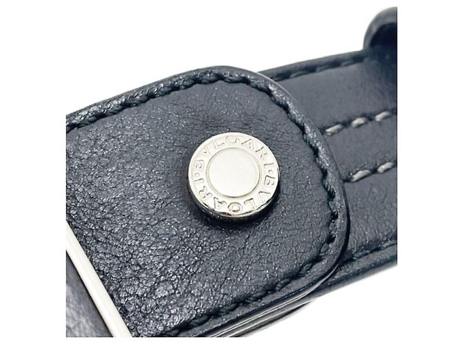Bulgari Cintura in pelle nera da uomo Bvlgari Nero - vista 5