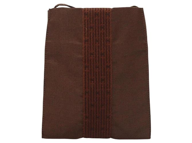 Hermès Hermes Herline Canvas Castaño - vista 2