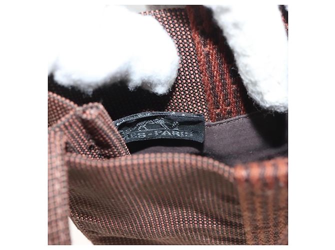 Hermès Hermes Herline Canvas Castaño - vista 6