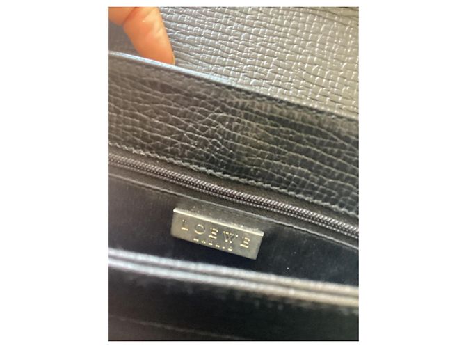 Borsa Loewe nera in pelle rigata e pelle verniciata Nero - vista 11