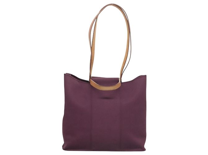 Borsa Cabag in tela e pelle GM di Hermès Porpora - vista 2