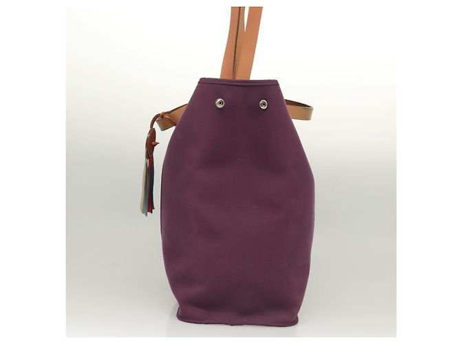 Borsa Cabag in tela e pelle GM di Hermès Porpora - vista 3
