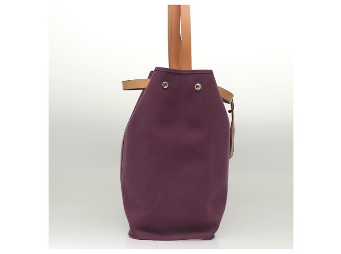 Borsa Cabag in tela e pelle GM di Hermès Porpora - vista 4