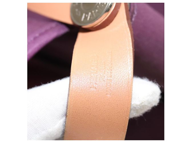 Borsa Cabag in tela e pelle GM di Hermès Porpora - vista 6