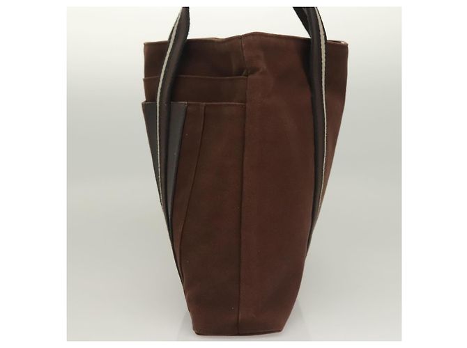 Hermès Hermes Troca Horizontal Tote aus Canvas MM Braun - Ansicht 3