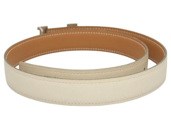 Hermès Hermes Constance Belt Leather Medium White - view 2