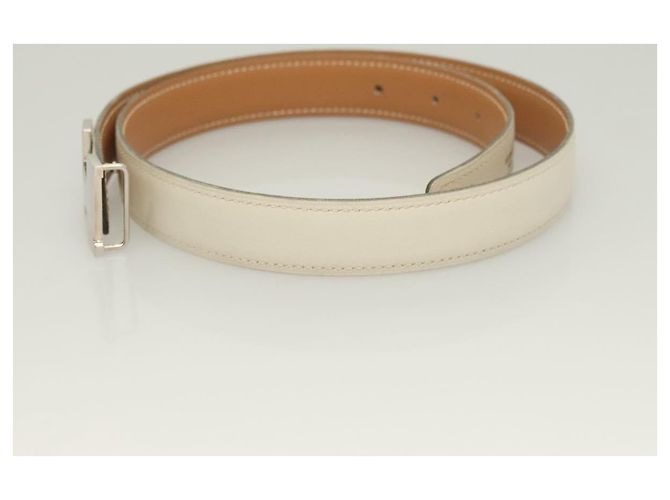 Hermès Hermes Constance Belt Leather Medium White - view 3