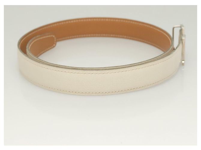 Hermès Hermes Constance Belt Leather Medium White - view 4