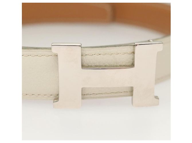 Hermès Hermes Constance Belt Leather Medium White - view 7