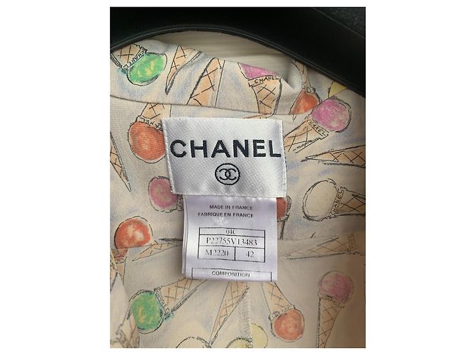 Bluse mit Eiscremecone-Druck Chanel Resort 2004 Jennie Blackpink Mehrfarben - Ansicht 10