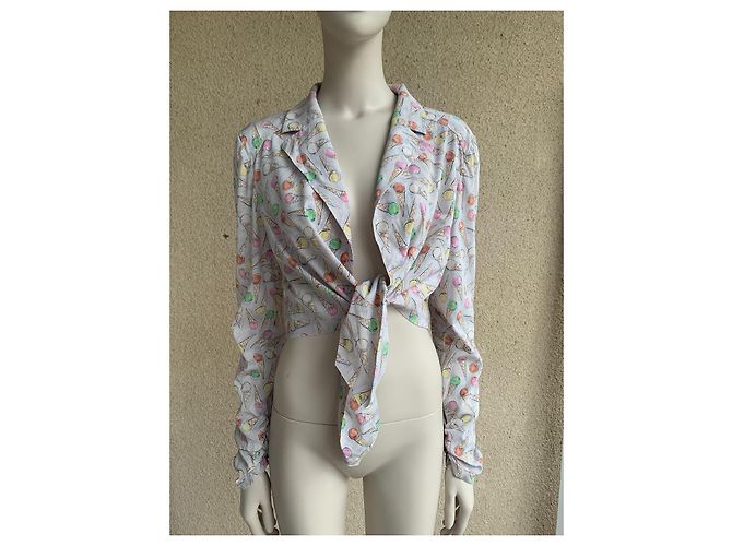 Bluse mit Eiscremecone-Druck Chanel Resort 2004 Jennie Blackpink Mehrfarben - Ansicht 19