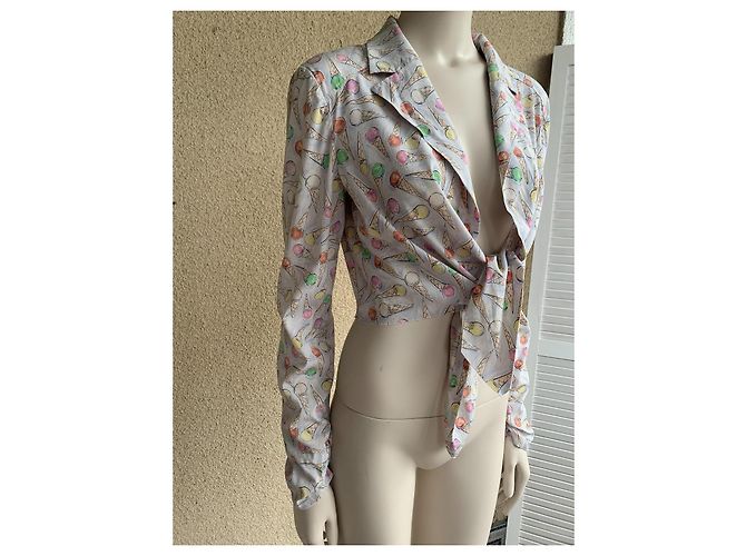 Bluse mit Eiscremecone-Druck Chanel Resort 2004 Jennie Blackpink Mehrfarben - Ansicht 20