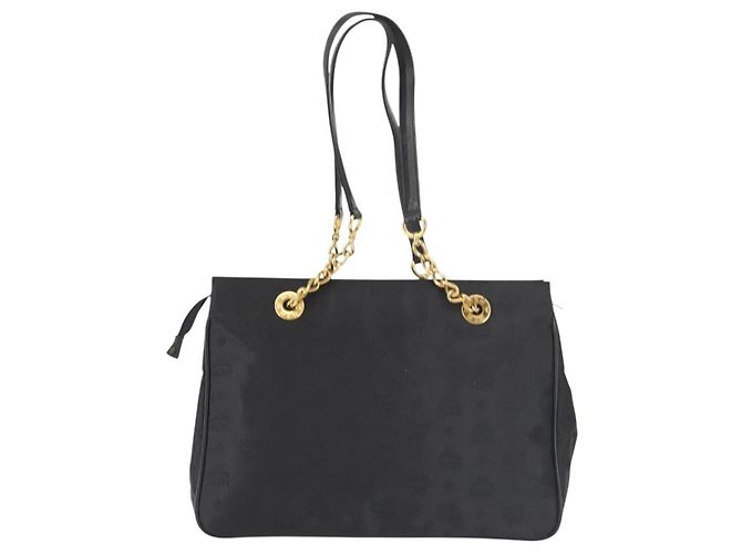 Borsa tote in PVC nero e oro MCM Logogram Vicetos Chain Auth bs29106 D'oro - vista 3