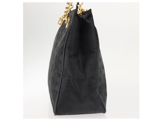 Borsa tote in PVC nero e oro MCM Logogram Vicetos Chain Auth bs29106 D'oro - vista 5