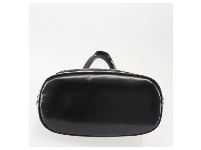 Salvatore Ferragamo Schultertasche Nylon Emaille Schwarz Silber Authentisch BA5766 - Ansicht 9