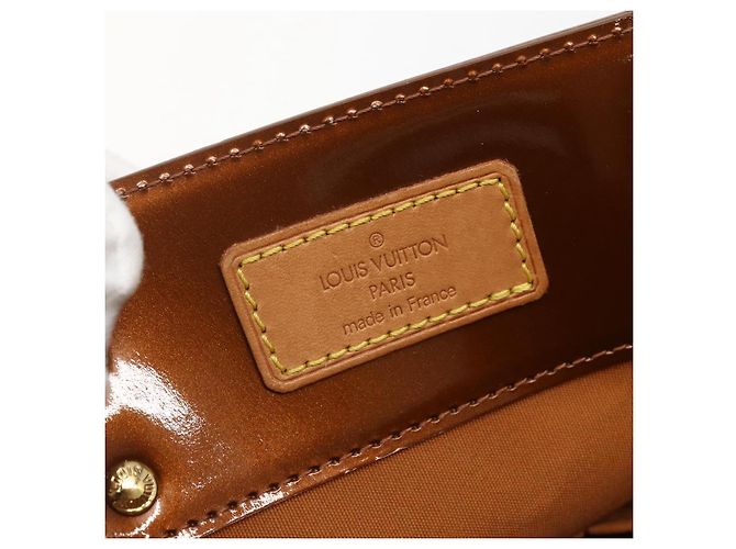 LOUIS VUITTON Monogram Vernis Reade MM Borsa a Mano Bronzo M91143 LV Auth BA5767 - vista 10