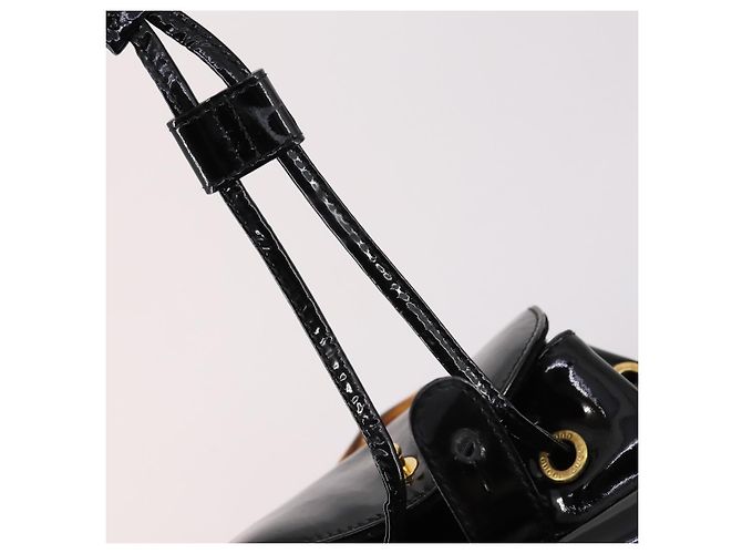 Zaino Gucci Bamboo Smalto Nero Oro 003 2058 0030 Auth bs29262 - vista 17