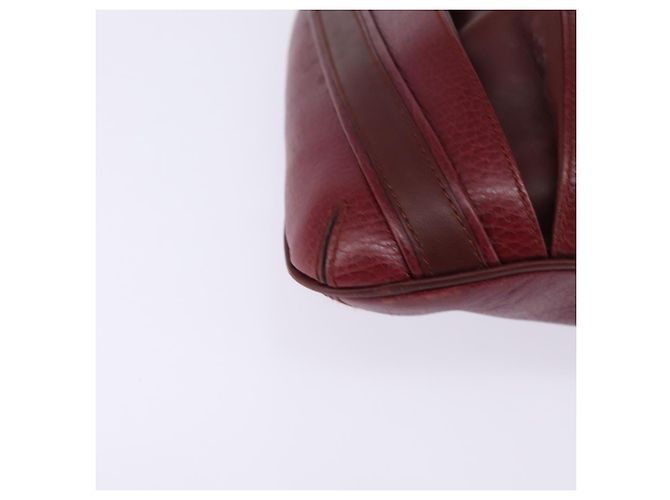 Borsa a Spalla Cartier in Pelle Bordeaux Oro Auth BA6081 D'oro Bordò - vista 10