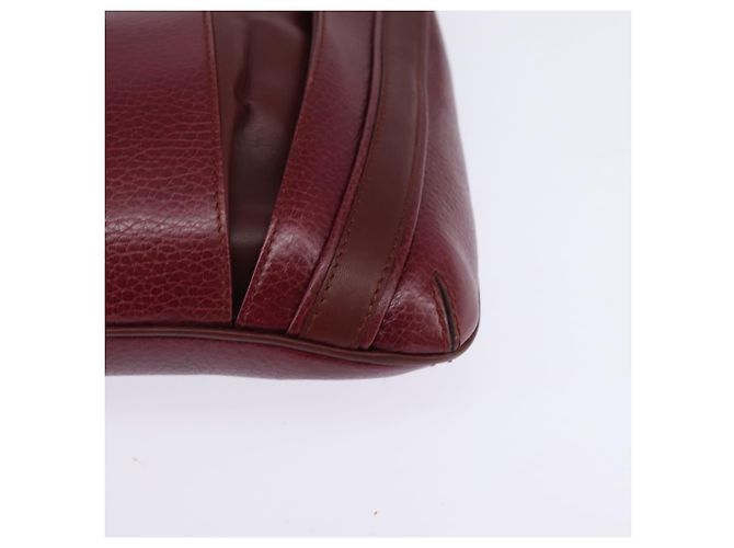 Borsa a Spalla Cartier in Pelle Bordeaux Oro Auth BA6081 D'oro Bordò - vista 11