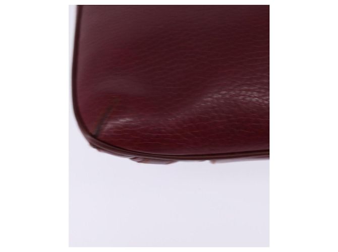 Borsa a Spalla Cartier in Pelle Bordeaux Oro Auth BA6081 D'oro Bordò - vista 12