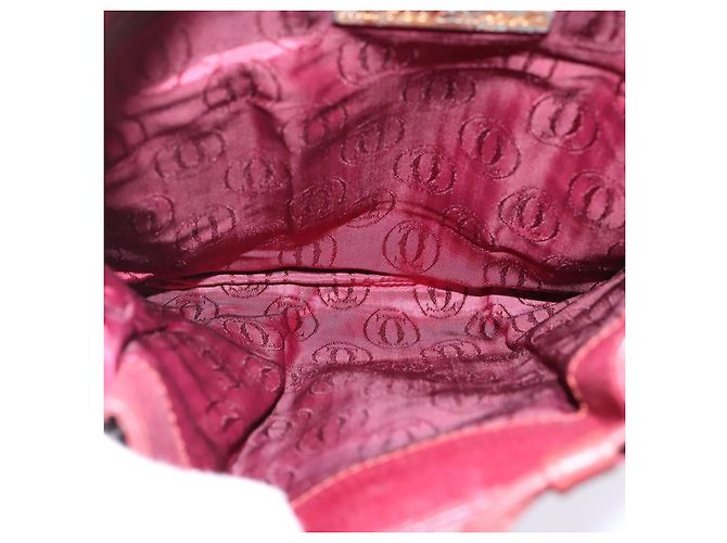 Borsa a Spalla Cartier in Pelle Bordeaux Oro Auth BA6081 D'oro Bordò - vista 17