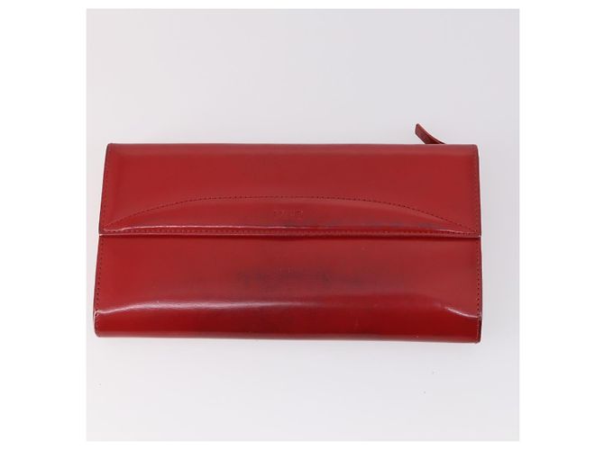 Portafoglio LOEWE Pelle 4Set Beige Rosso Nero Auth bs29011 - vista 20