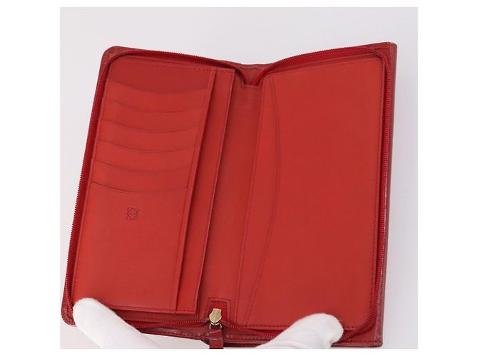 Portafoglio LOEWE Pelle 4Set Beige Rosso Nero Auth bs29011 - vista 25