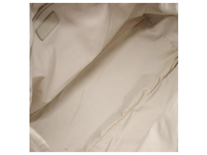 CHANEL Nuova linea da viaggio Borsa a mano in nylon beige argento CC Auth 141510 - vista 16