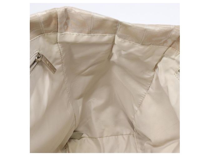 CHANEL Nuova linea da viaggio Borsa a mano in nylon beige argento CC Auth 141510 - vista 18