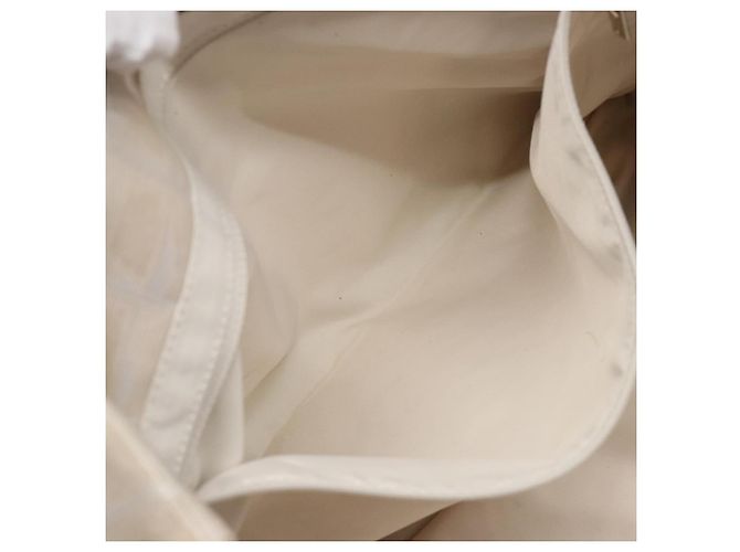 CHANEL Nuova linea da viaggio Borsa a mano in nylon beige argento CC Auth 141510 - vista 20