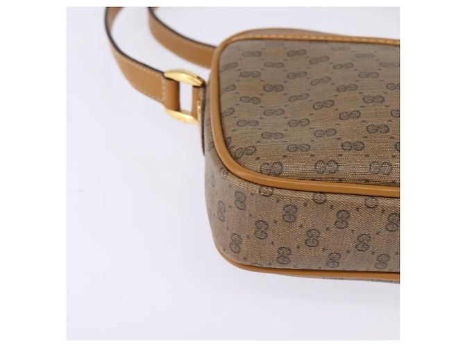 Gucci Borsa a Spalla Micro GG Supreme PVC Beige Oro 007 56 0095 Auth BA5899 D'oro - vista 10