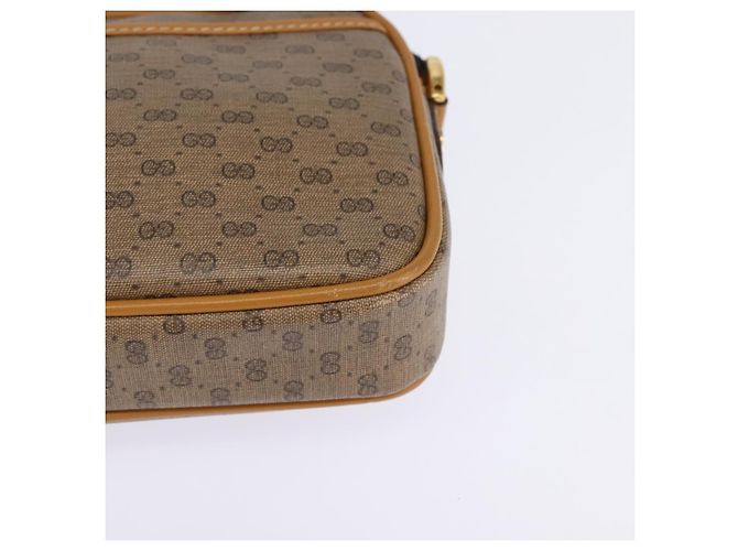 Gucci Borsa a Spalla Micro GG Supreme PVC Beige Oro 007 56 0095 Auth BA5899 D'oro - vista 11