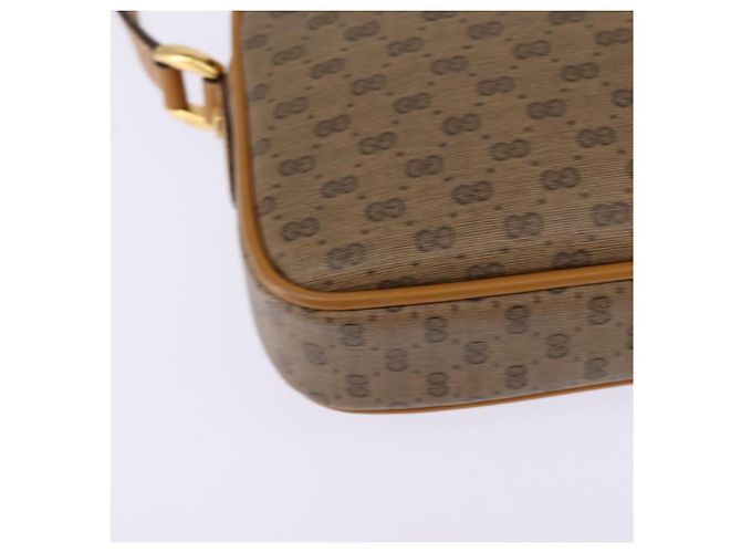 Gucci Borsa a Spalla Micro GG Supreme PVC Beige Oro 007 56 0095 Auth BA5899 D'oro - vista 12