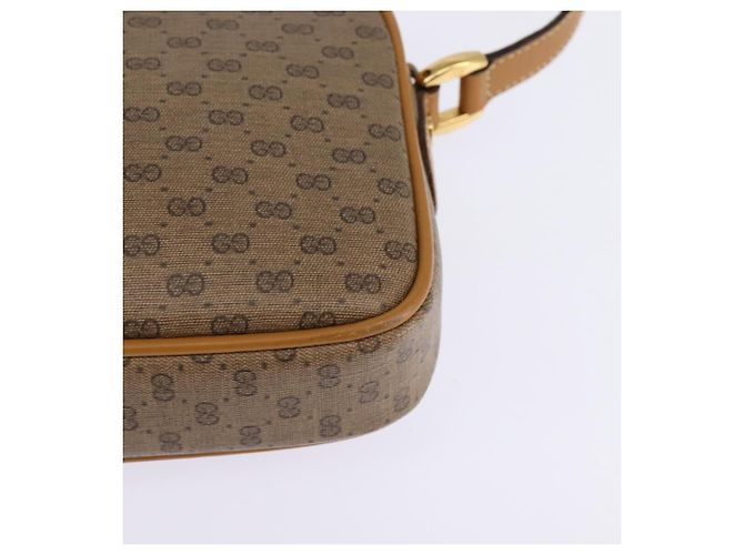 Gucci Borsa a Spalla Micro GG Supreme PVC Beige Oro 007 56 0095 Auth BA5899 D'oro - vista 13