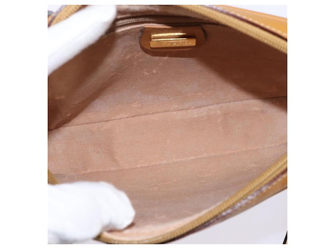 Gucci Borsa a Spalla Micro GG Supreme PVC Beige Oro 007 56 0095 Auth BA5899 D'oro - vista 15