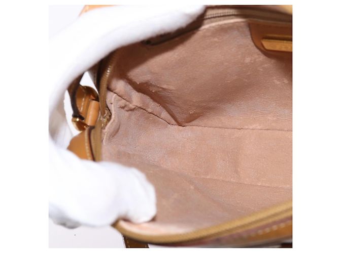 Gucci Borsa a Spalla Micro GG Supreme PVC Beige Oro 007 56 0095 Auth BA5899 D'oro - vista 17