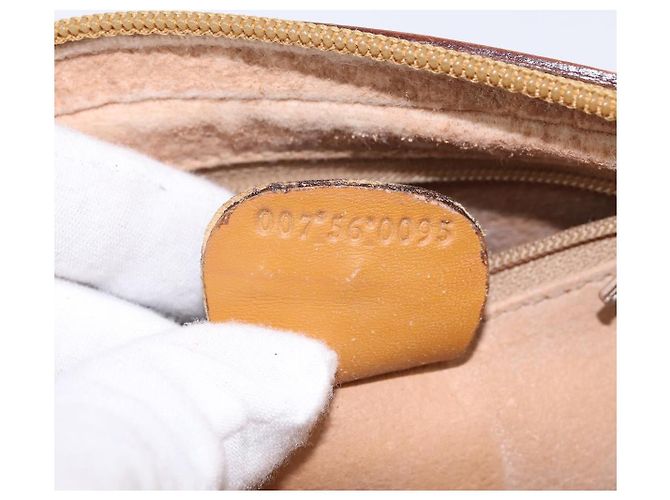 Gucci Borsa a Spalla Micro GG Supreme PVC Beige Oro 007 56 0095 Auth BA5899 D'oro - vista 20