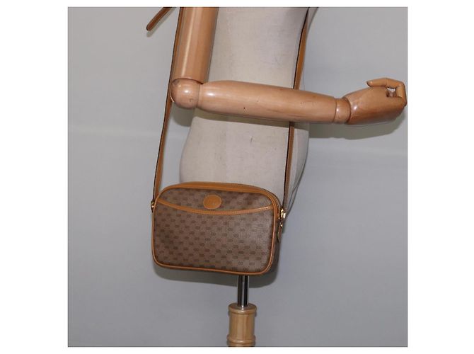 Gucci Borsa a Spalla Micro GG Supreme PVC Beige Oro 007 56 0095 Auth BA5899 D'oro - vista 21