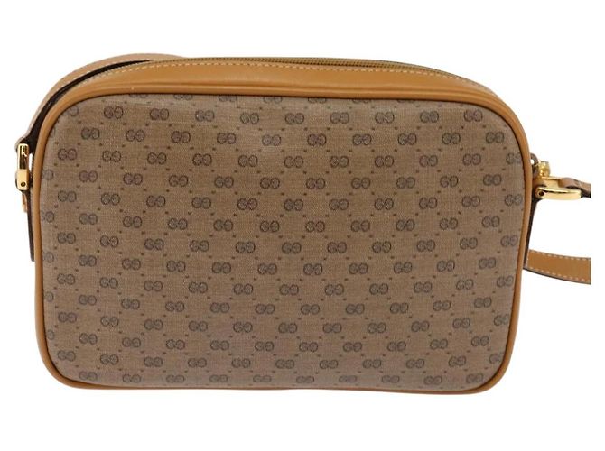 Gucci Borsa a Spalla Micro GG Supreme PVC Beige Oro 007 56 0095 Auth BA5899 D'oro - vista 3