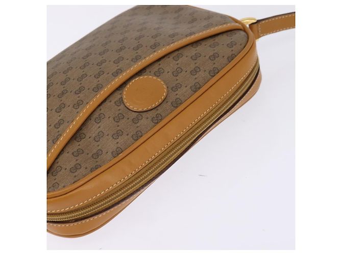 Gucci Borsa a Spalla Micro GG Supreme PVC Beige Oro 007 56 0095 Auth BA5899 D'oro - vista 6