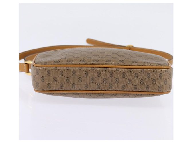 Gucci Borsa a Spalla Micro GG Supreme PVC Beige Oro 007 56 0095 Auth BA5899 D'oro - vista 9