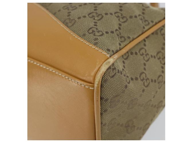 Borsa Boston GG Canvas Gucci Beige Oro Auth bs29152 D'oro - vista 10