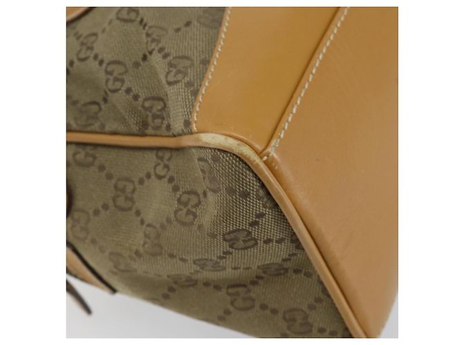 Borsa Boston GG Canvas Gucci Beige Oro Auth bs29152 D'oro - vista 11
